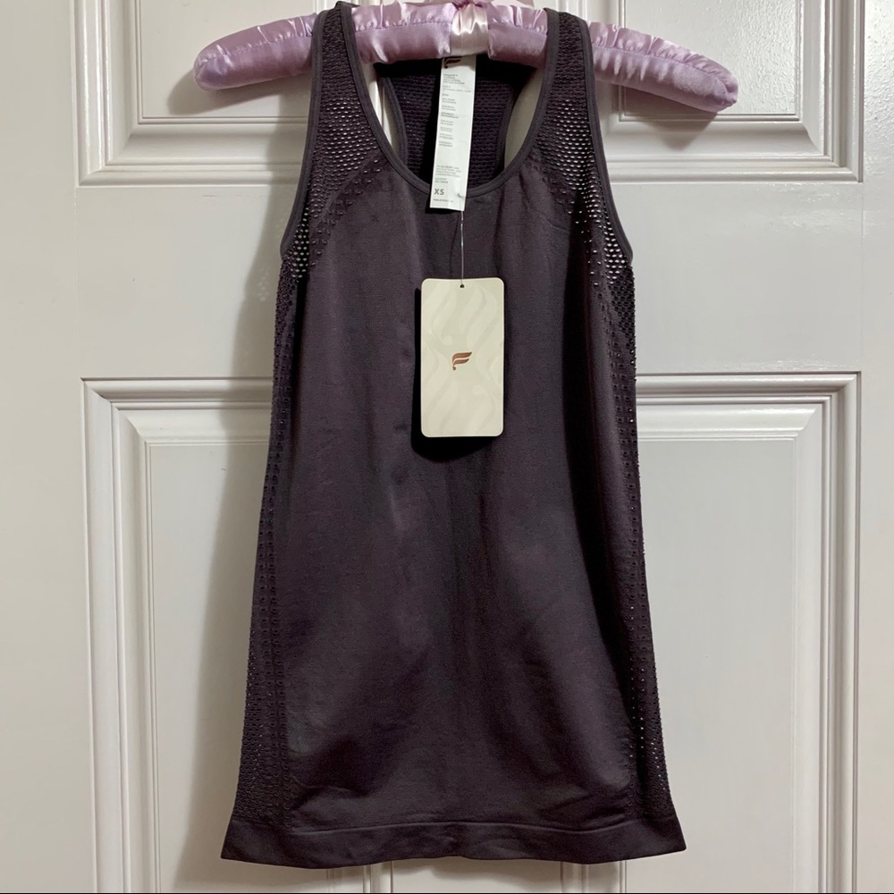 Fabletics Gray Christine Seamless Openwork Tank